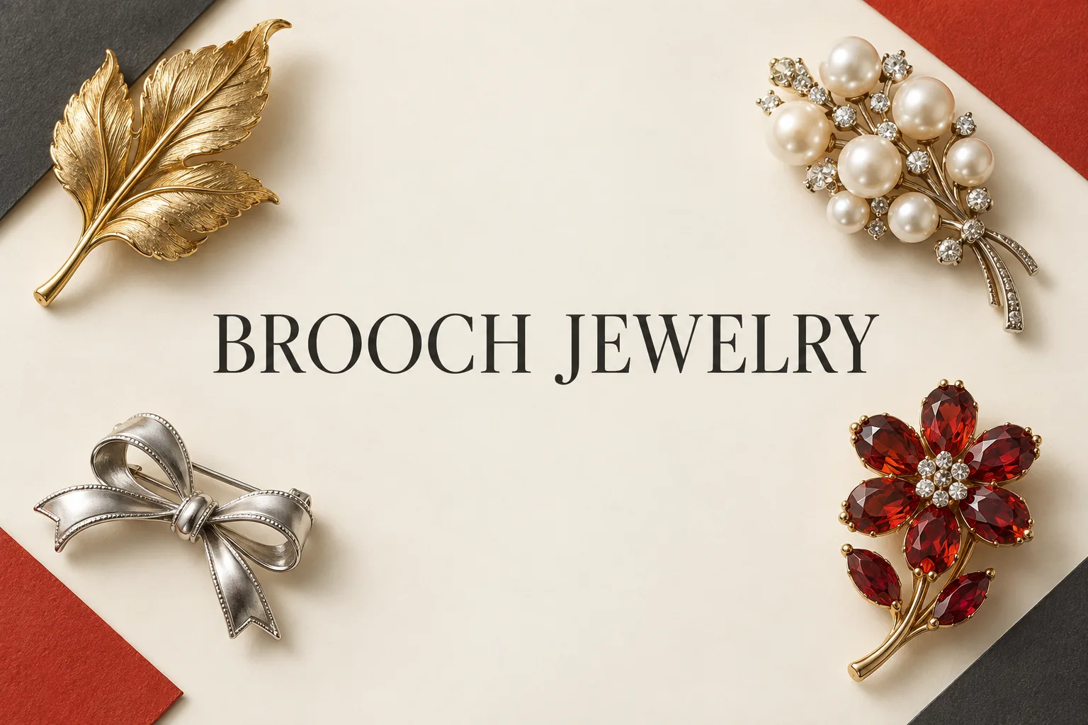 ブローチはどこに付ける？位置の決め方と、素材を守る手入れ의 BROOCH JEWELRY 관련 대표 이미지